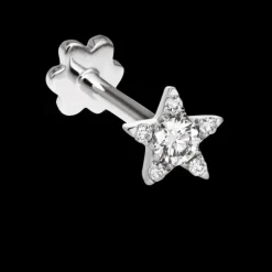 MARIA TASH 4.5mm Diamond Star Threaded Stud 18kt hvidguld