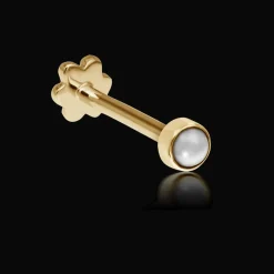 MARIA TASH Natural Pearl Threaded Stud Earring 14kt