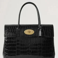 Mulberry Bayswater Croc Black