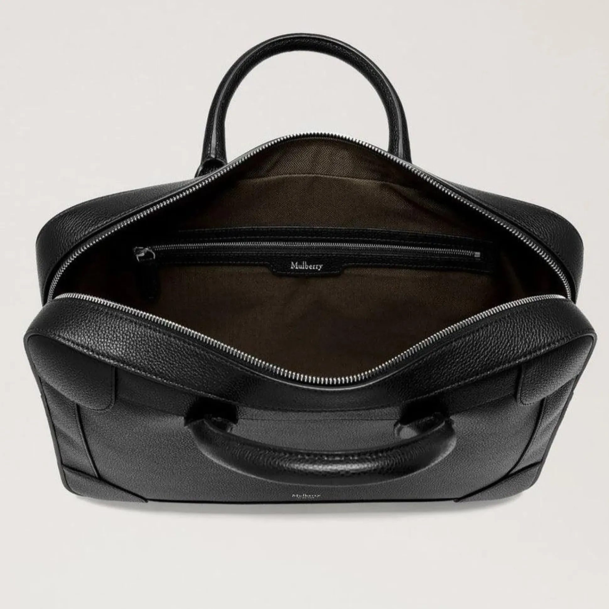 Mulberry Belgrave Single Document Holder Small Classic Grain Black