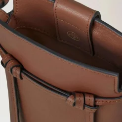 Mulberry Clovelly Phone Pouch Micro Classic Grain Oak