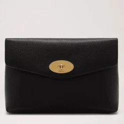 Mulberry Darley Cosmetic Pouch Black Classic Grain