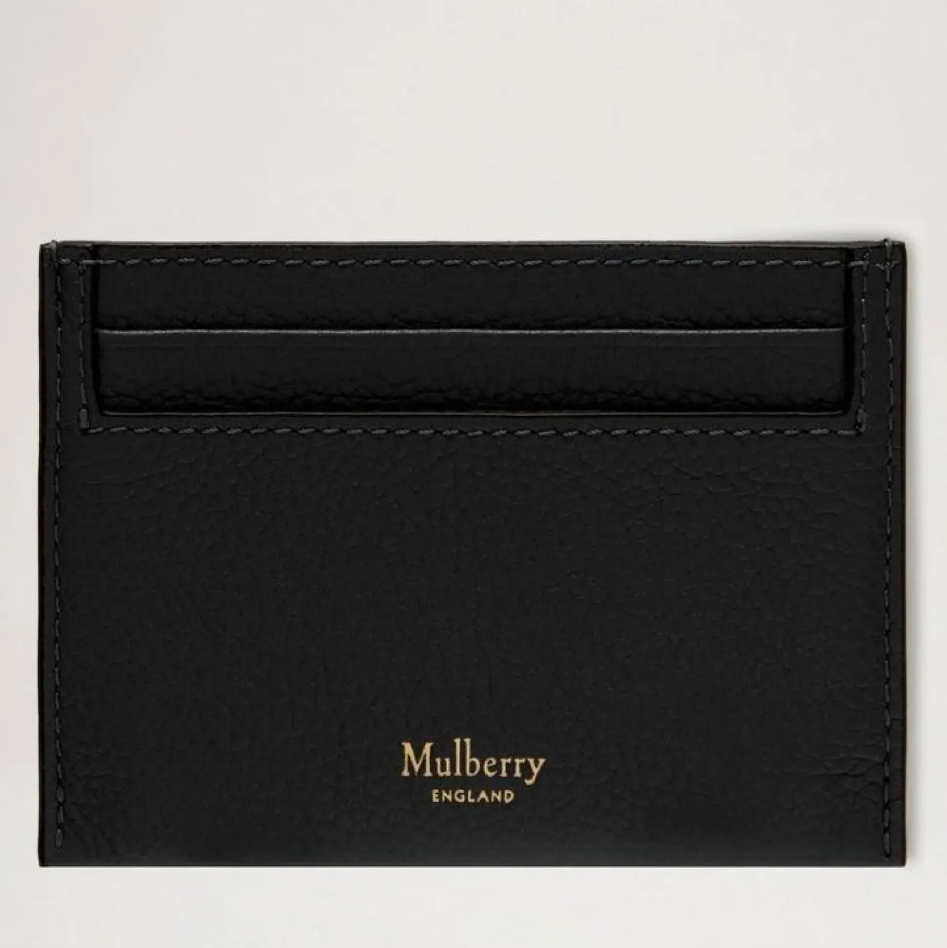 Mulberry Kortholder - Continental Credit Card Slip Natural Grain Black