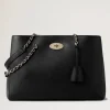 Mulberry Lily Chain Tote Small Classic Grain Black