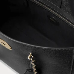 Mulberry Lily Chain Tote Small Classic Grain Black