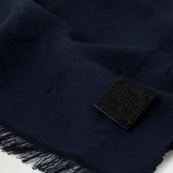 Mulberry Mens Scarf Tree Jacquard Midnight