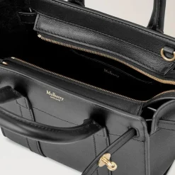 Mulberry Micro Zipped Bayswater Small Classic Grain Black