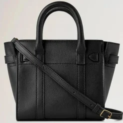 Mulberry Micro Zipped Bayswater Small Classic Grain Black