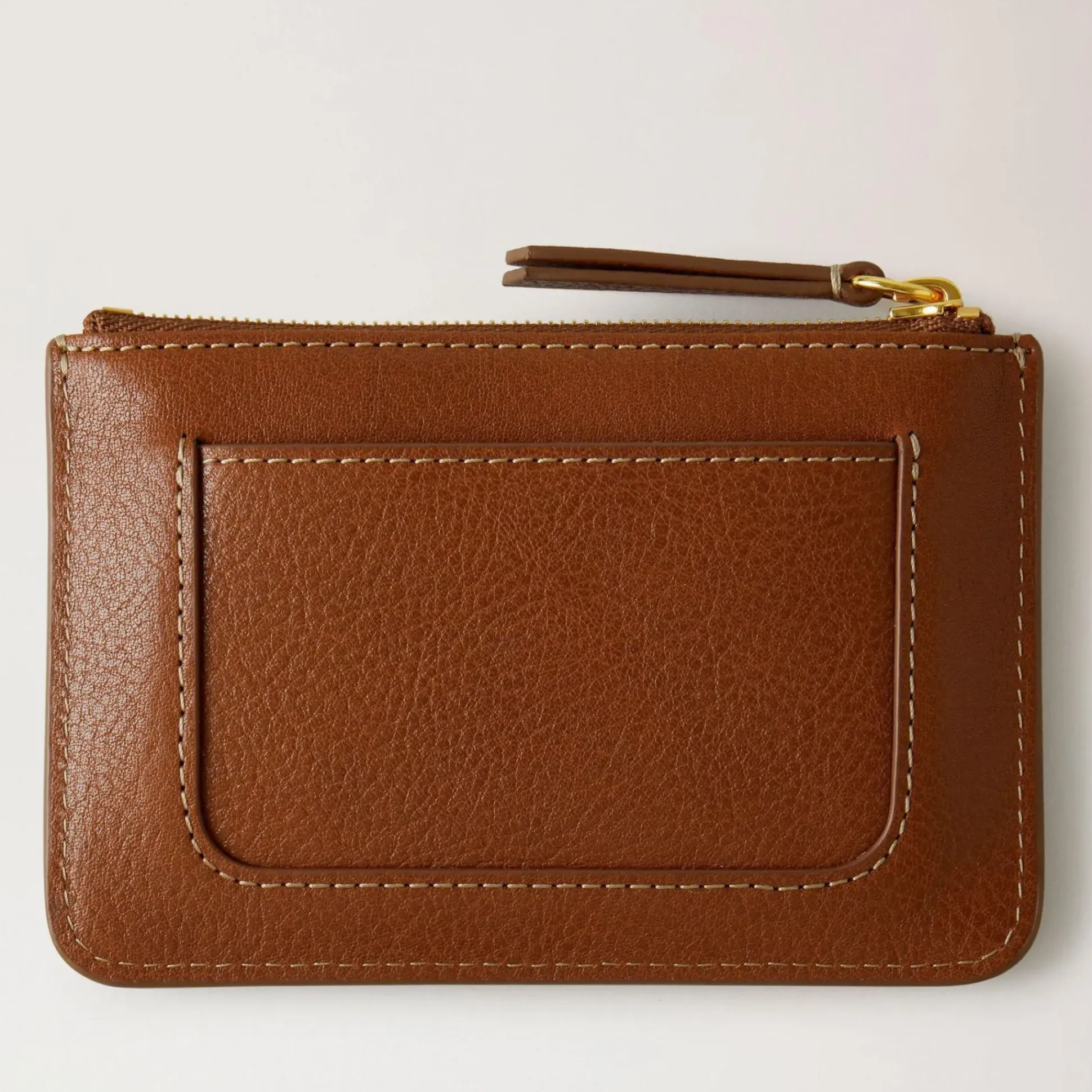 Mulberry Pung - Plaque Small Zip Pouch Oak NVT Legacy