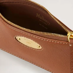 Mulberry Pung - Plaque Small Zip Pouch Oak NVT Legacy