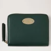 Mulberry Pung - Plaque Small Zip Wallet Mulberry Green