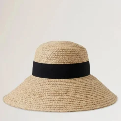 Mulberry Raffia Sun Hat Wide Brim