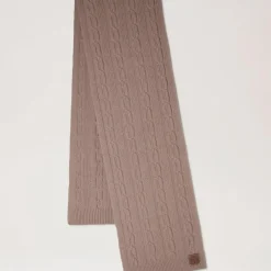 Mulberry Softie Chain Cable Knit Scarf Maple
