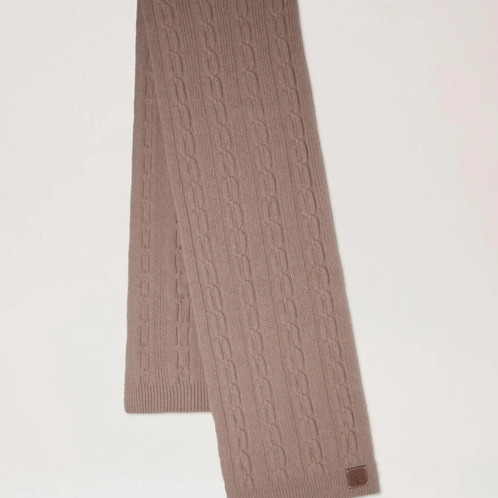 Mulberry Softie Chain Cable Knit Scarf Maple