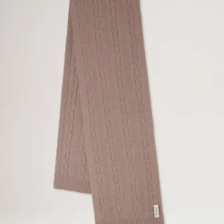 Mulberry Softie Chain Cable Knit Scarf Maple