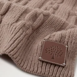 Mulberry Softie Chain Cable Knit Scarf Maple