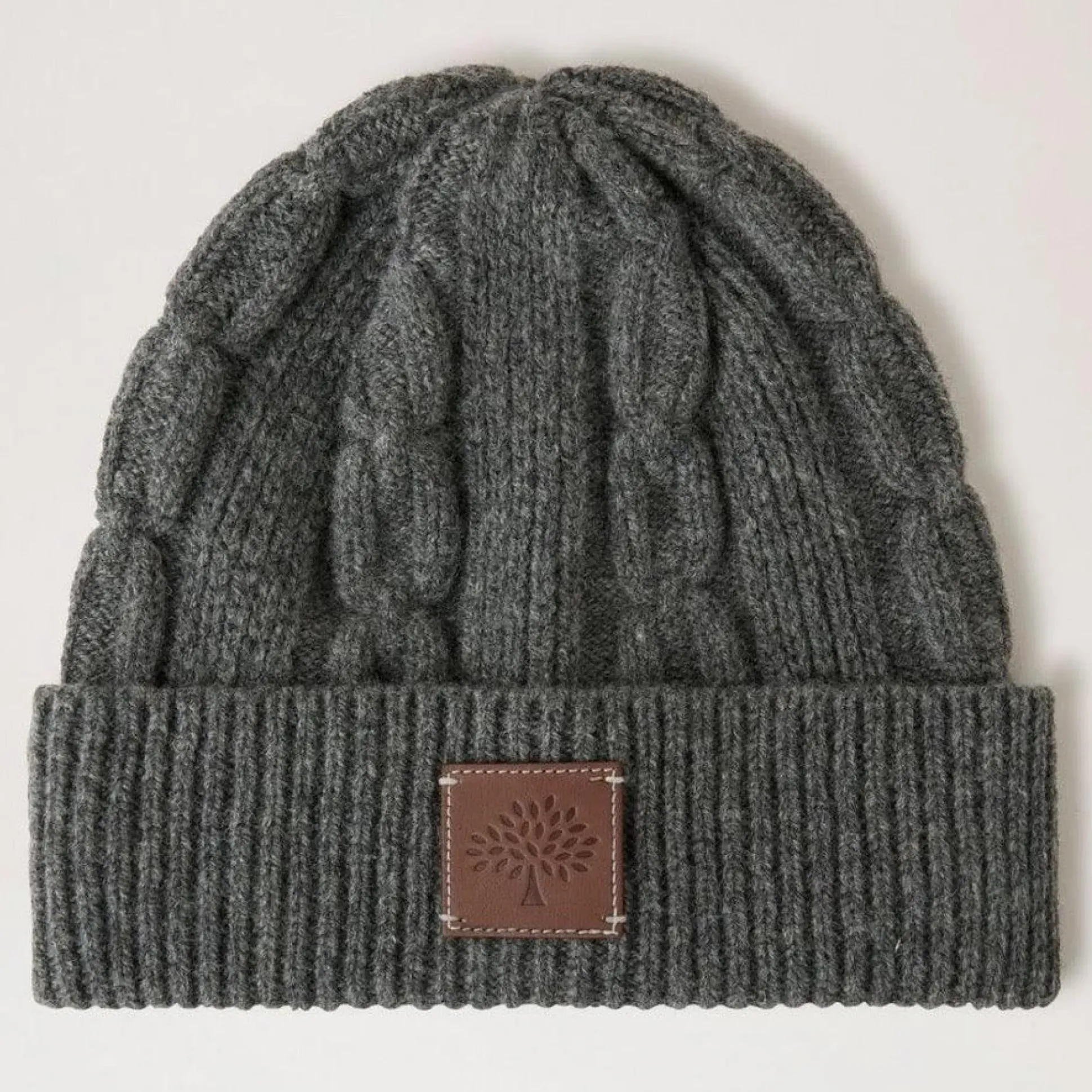 Mulberry Softie Chain Cable Beanie Charcoal