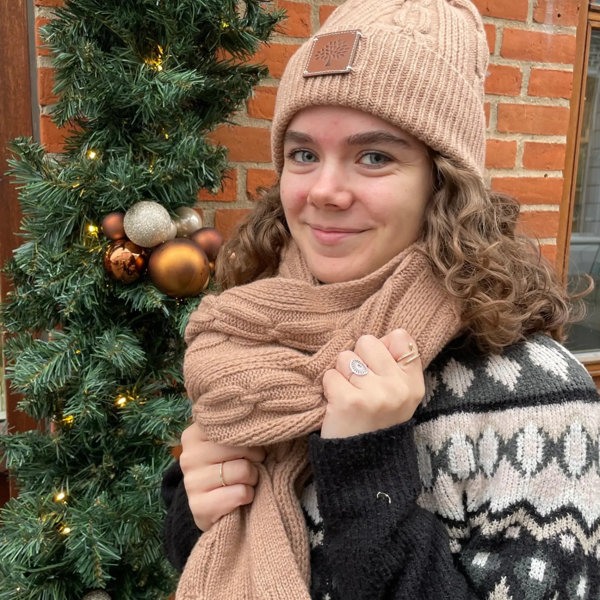 Mulberry Softie Chain Cable Beanie Maple