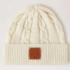 Mulberry Softie Chain Cable Beanie Ecru