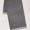 Mulberry Solid Merino Wool Scarf Grey Melange