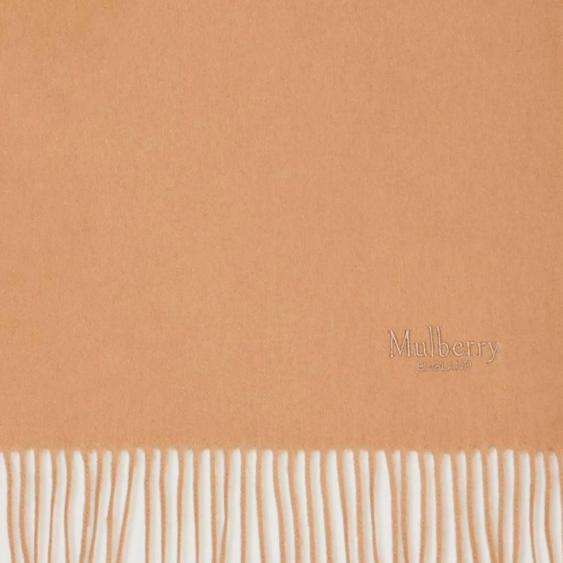 Mulberry Solid Merino Wool Scarf Camel