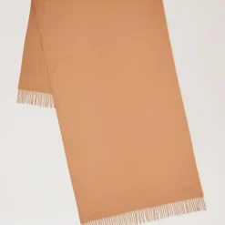 Mulberry Solid Merino Wool Scarf Camel