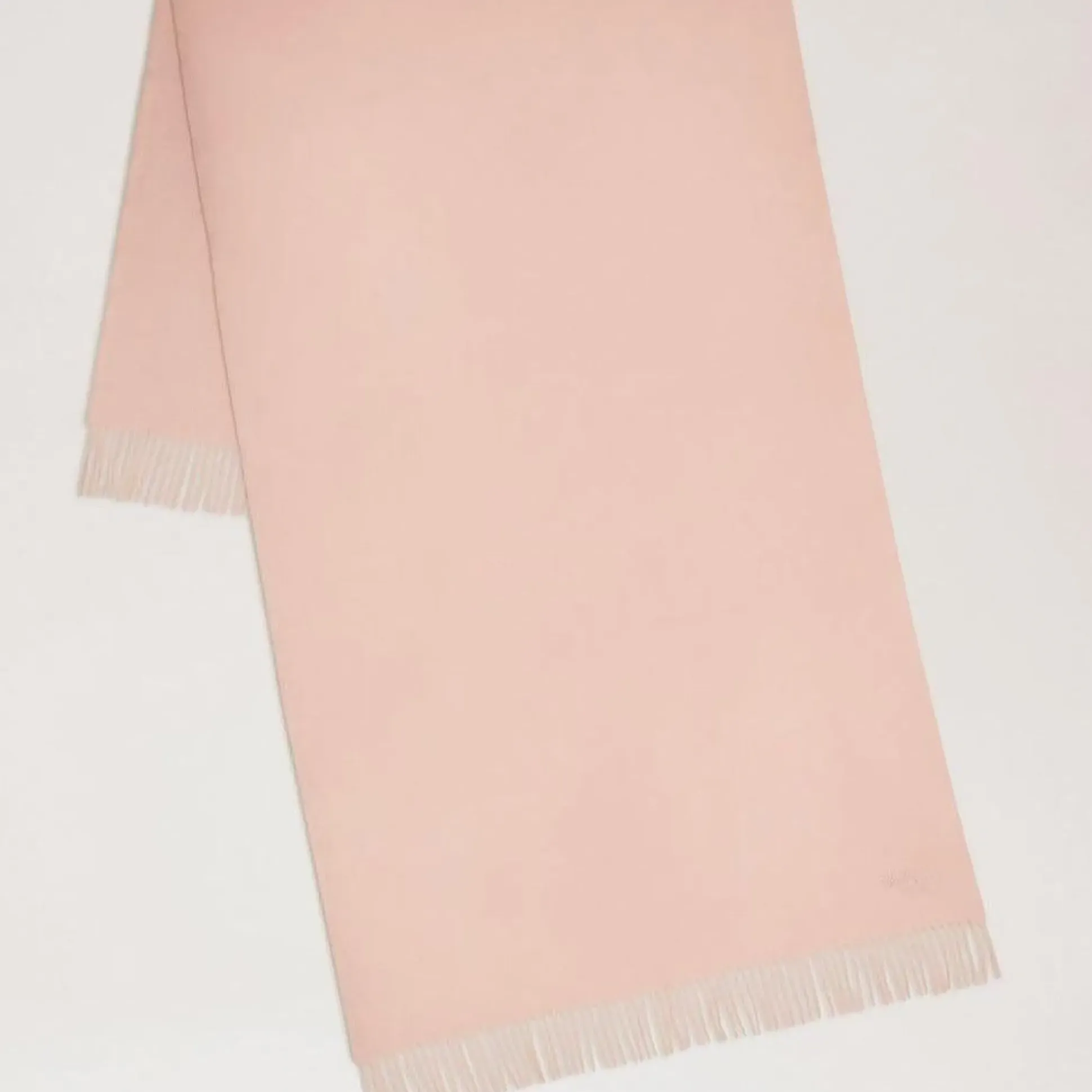 Mulberry Solid Merino Wool Scarf Rosewater