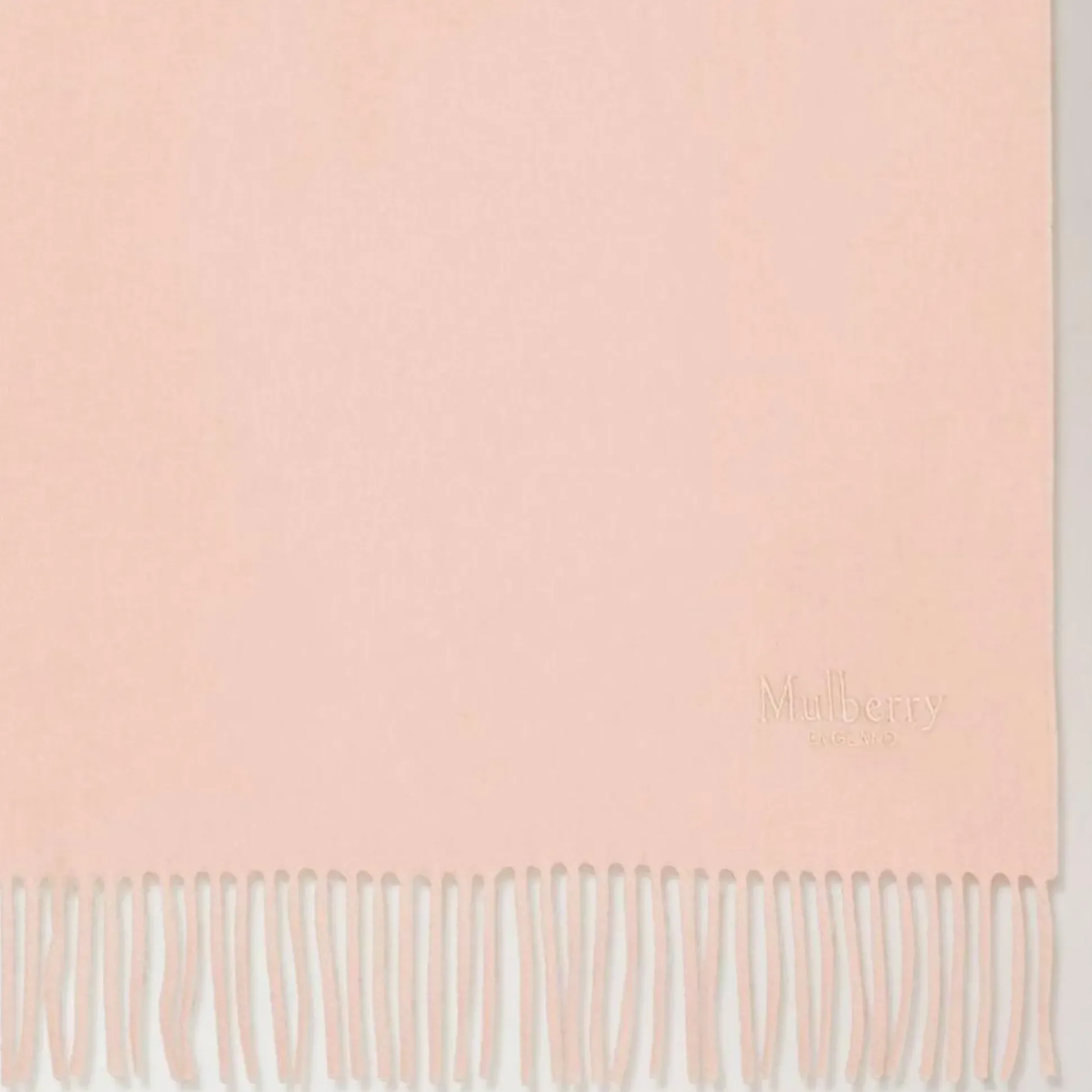 Mulberry Solid Merino Wool Scarf Rosewater