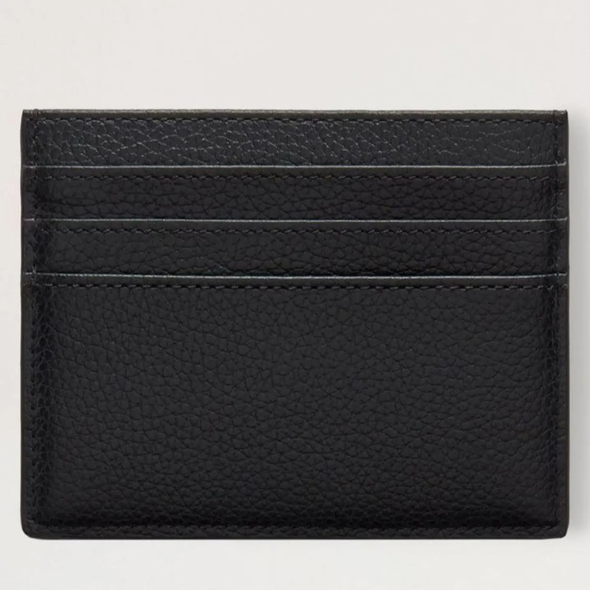 Mulberry Zipped Credit Card Slip Small Classic Grain Black