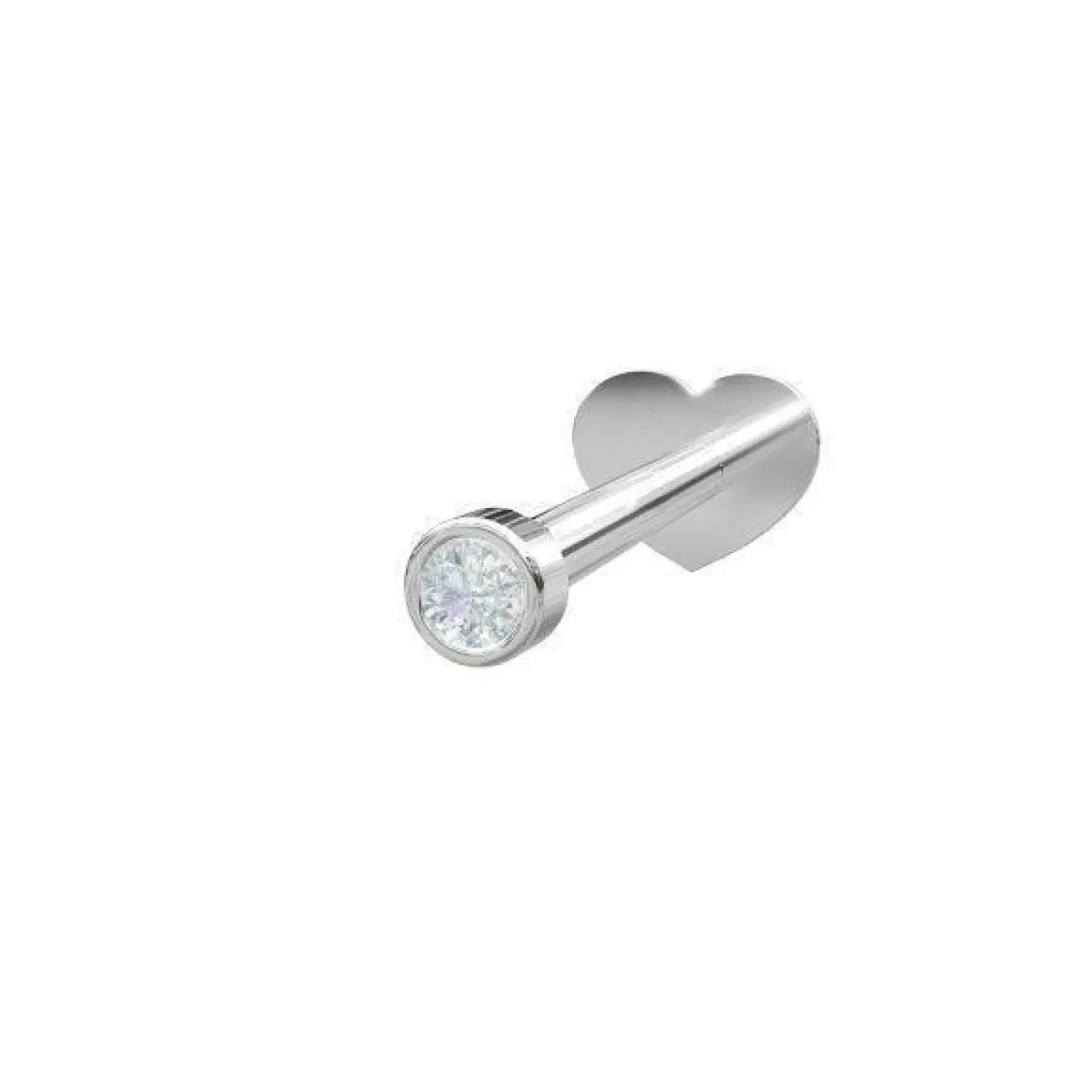 Nordahl Sølv Piercing m. 1 Zirkonia