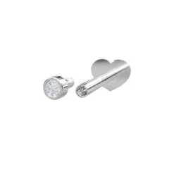 Nordahl Sølv Piercing m. 1 Zirkonia