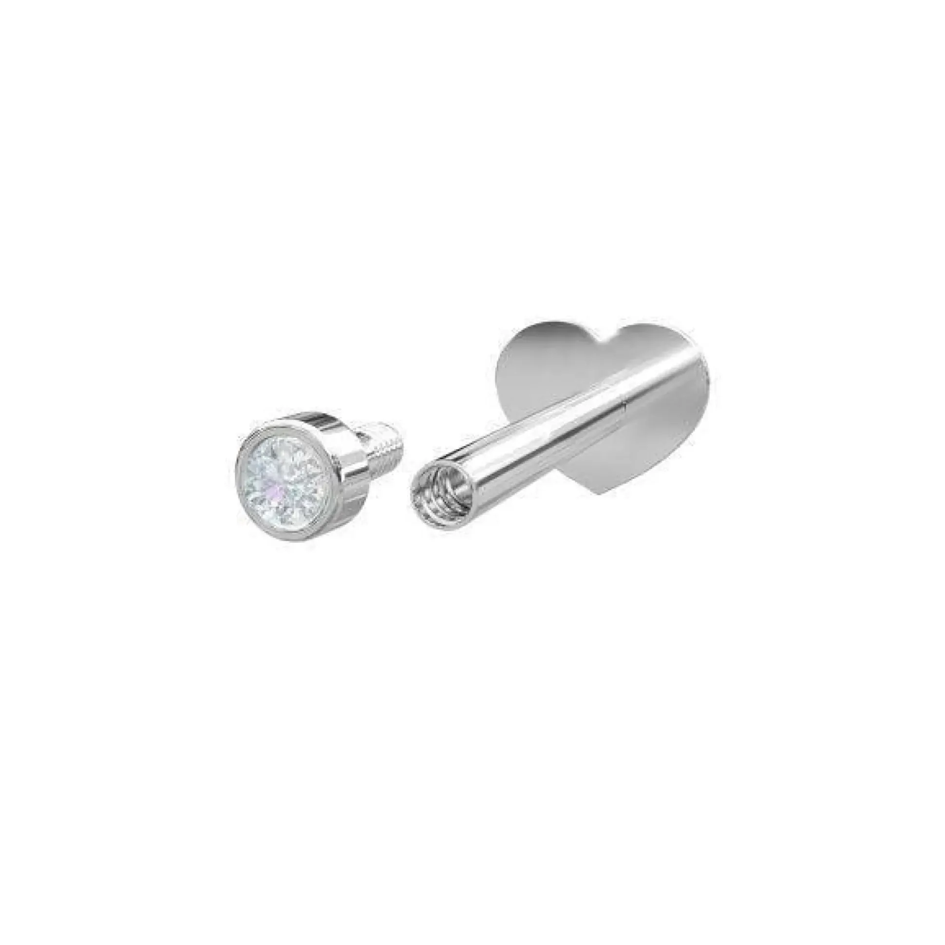 Nordahl Sølv Piercing m. 1 Zirkonia