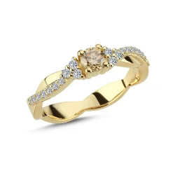 Nuran Champagne Ring Med Diamanter - A3084CH