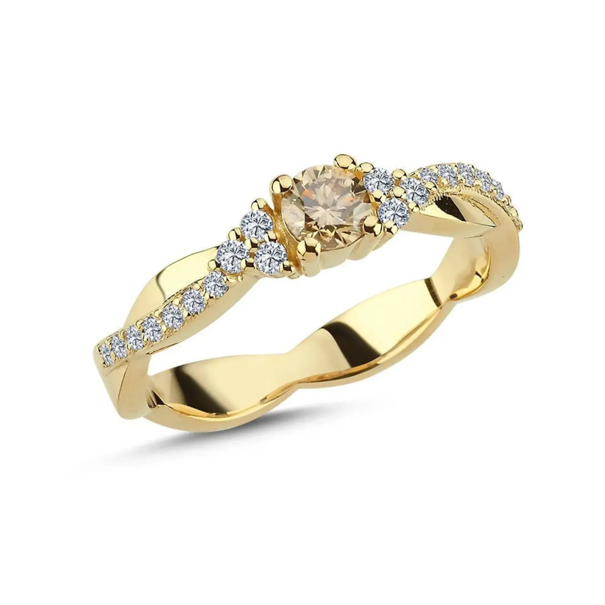 Nuran Champagne Ring Med Diamanter - A3084CH