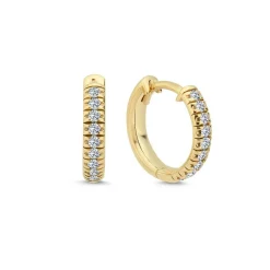 Nuran 14kt Champagne Creoler 0.18ct W.SI