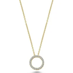 Nuran 14kt Cirkel Vedhæng 0.14Ct W.Si