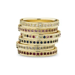 Nuran 14kt Diwa Ring med Brillanter