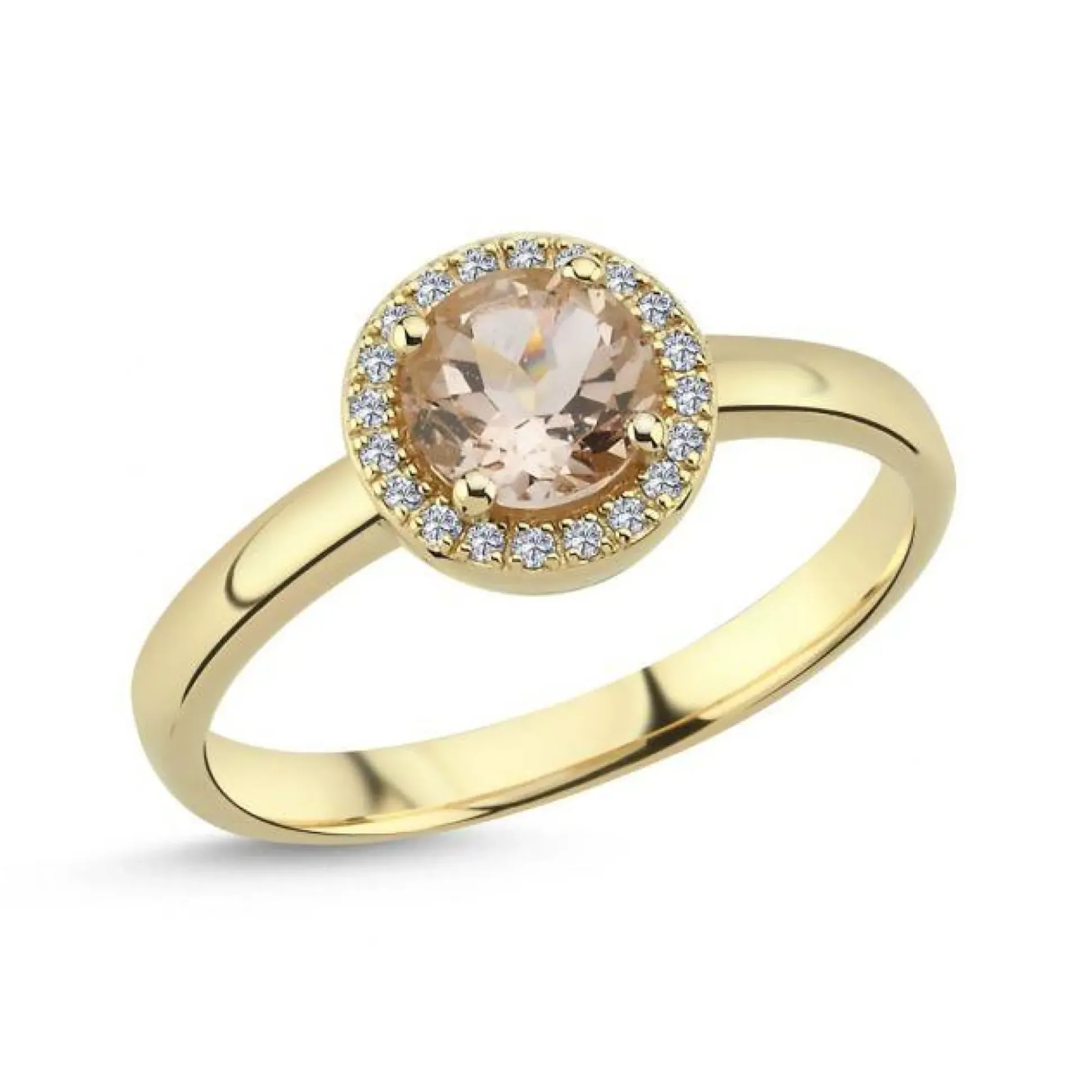 Nuran 14kt Grace Ring Med Morganit Og Brillanter