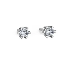 Nuran Star Ørestikker 14kt hvidguld 2x0.03ct W.Si