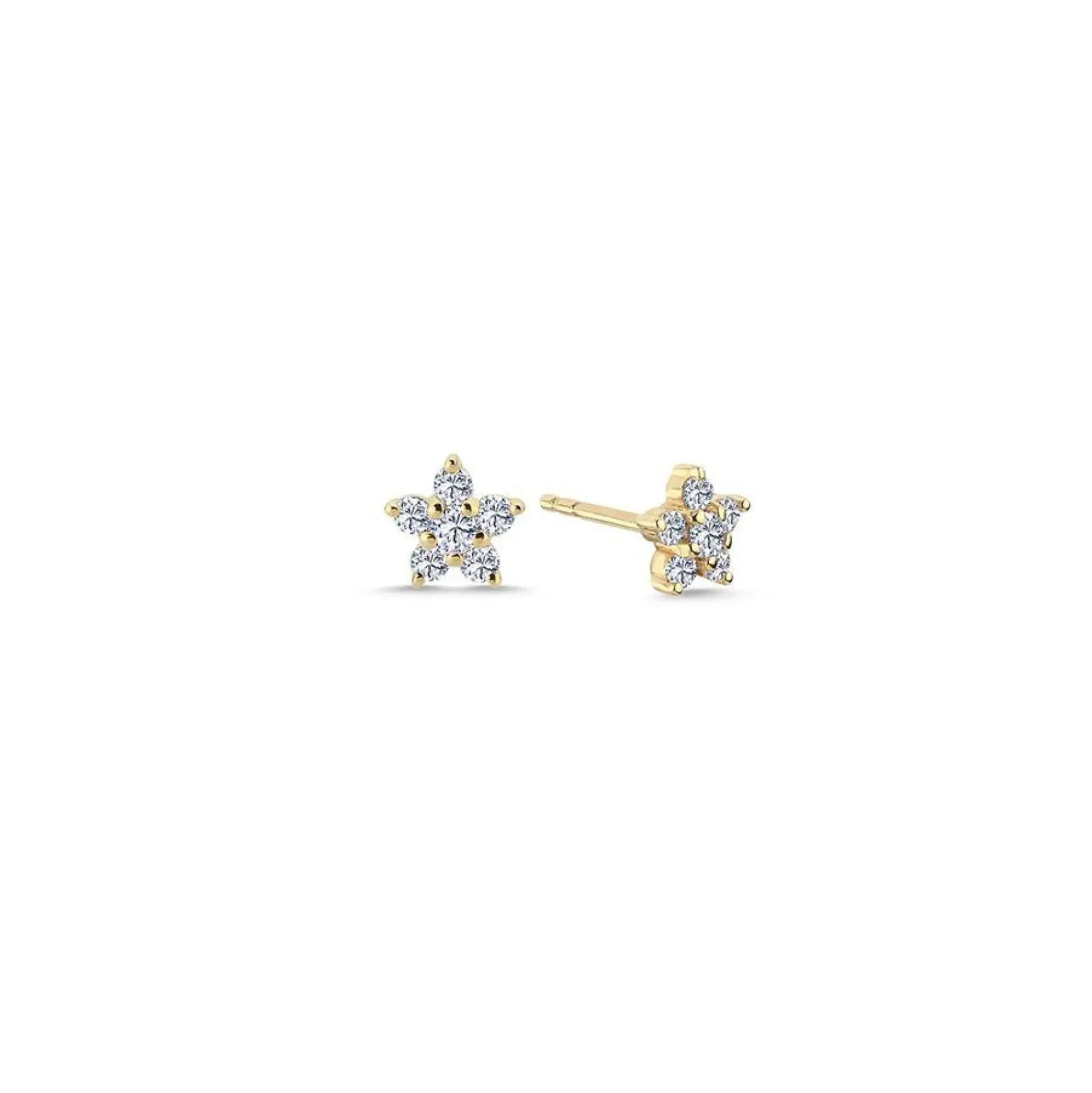 Nuran Stella 14kt Guld Stjerne Ørestikker 0.42ct W.Si