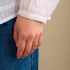 Pernille Corydon Small Bellis Ring I Forgyldt Sølv