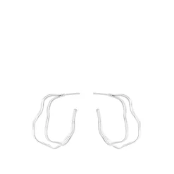 Pernille Corydon Small Double Wave Hoops - E-458-S