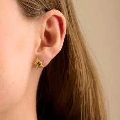 Pernille Corydon Twinkling Star Ørestik I Forgyldt Sølv