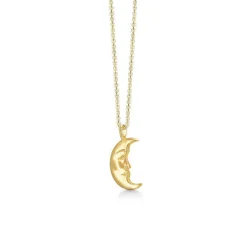 Polar Jewelry Moon Forgyldt Halskæde
