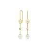 Polar Jewelry Sakura Hanging Pearl Forgyldt Øreringe