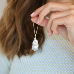 Ro Copenhagen 18kt Fryd Barok Perle Vedhæng Diamanter