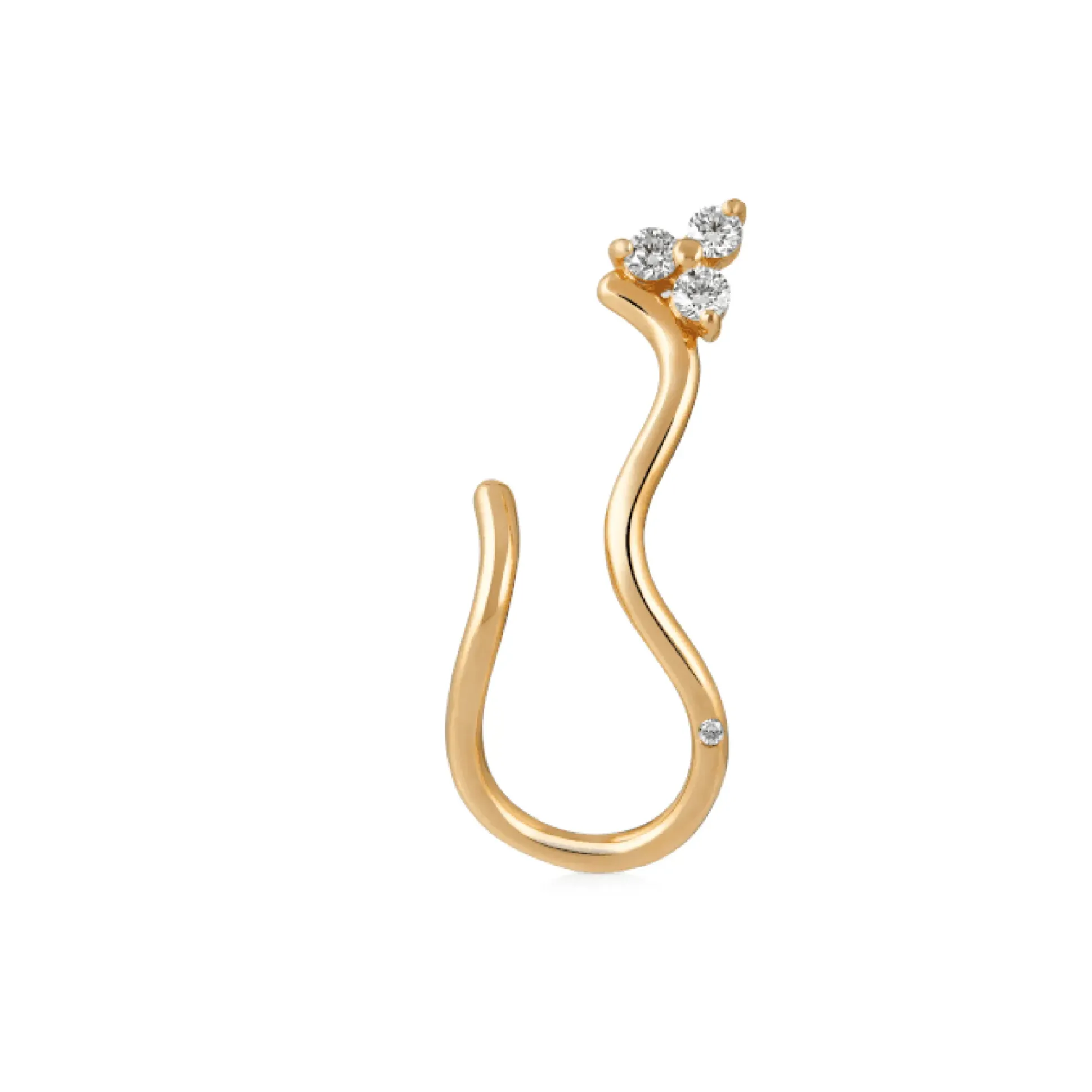 Ro Copenhagen 18kt Fryd Wave Diamant Ørestik Venstre