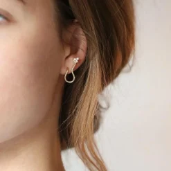 Ro Copenhagen 18kt Fryd Wave Diamant Ørestik Venstre
