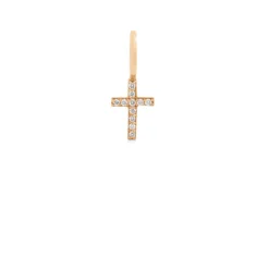 Ro Copenhagen 18kt Rock Diamond 8mm Vedhæng Diamant Kors