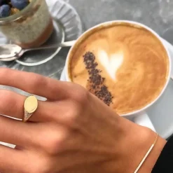 Ro Copenhagen 18kt Signetring Med Diamanter